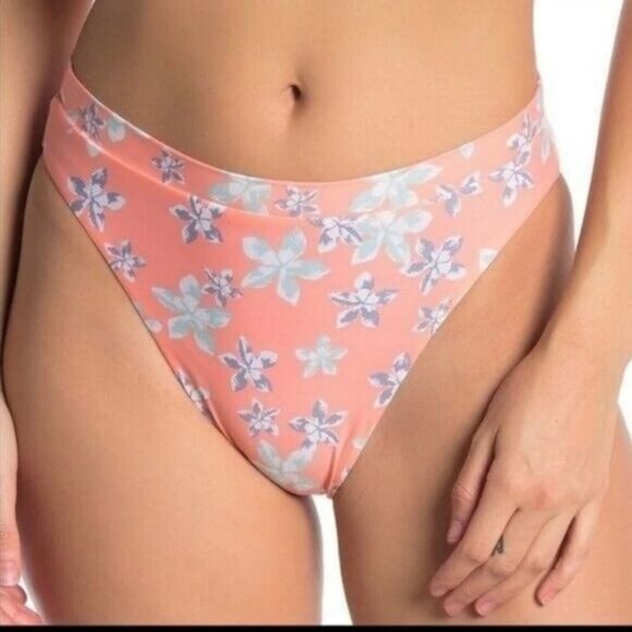 NWOT BECCA Virtue Floral High waist‎ bikini bottom - Picture 1 of 9